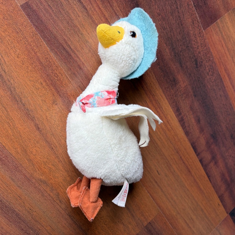 Ty Peter Rabbit Movie Jemima Puddle Duck Plush 2017 Beatrix Potter Toy White 8"
